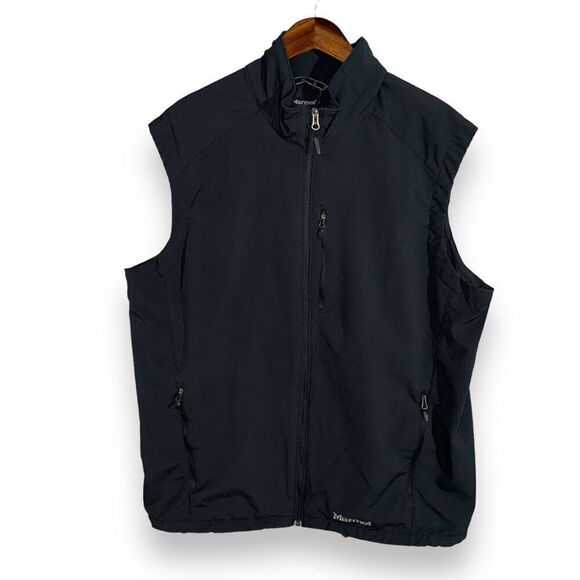 Marmot Black Full Zip Fleece Approach Vest Size XL - Picture 1 of 9